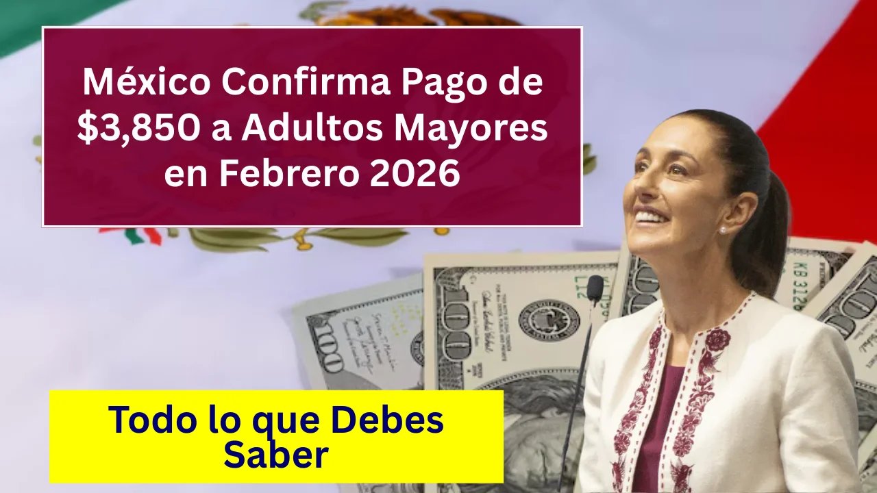 Pago de $3,850 a Adultos Mayores en Febrero 2026